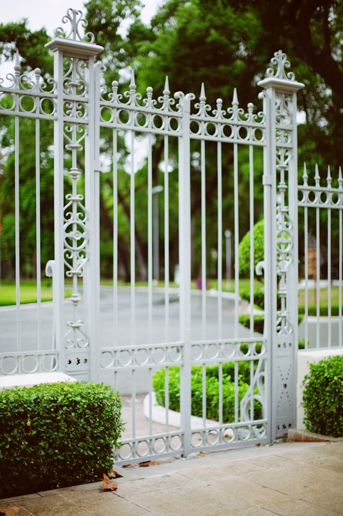 Steel gate and railing